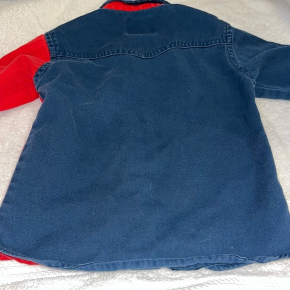 Texas Cotton Texas Flag Shirt Toddler Boy Size 4 Long Sleeve Button Up Star - Picture 6 of 6